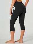 High Waisted Capri Leggings with Pockets