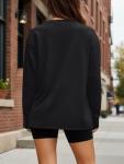 Trendy Oversized Long Sleeve Workout Tee for Women