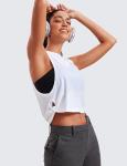 Cropped Pima Cotton Workout Tank for Women