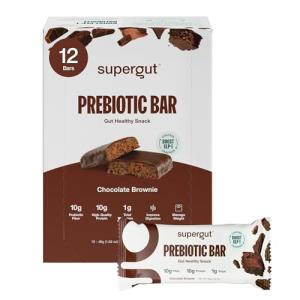 Chocolate Brownie Gut Health Protein Bars - 12 Count
