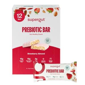 Strawberry Almond Gut Health Protein Bars (12 Count)