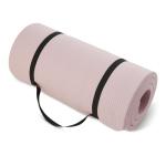 Extra Thick 1-Inch Yoga Mat with Strap, Rose