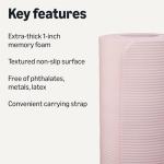 Extra Thick 1-Inch Yoga Mat with Strap, Rose