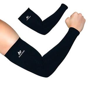 AetherGear Compression Arm Sleeves (2 Pack) - Black