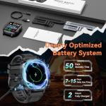 Men's Smart Fitness Tracker Watch with Heart Rate Monitor