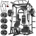 Smith Machine with Power Cage and Cable Attachments