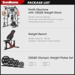 Smith Machine with Power Cage and Cable Attachments