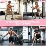HolyElks Cordless Battle Ropes for Home Workouts
