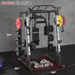 Smith Machine with Power Cage and Cable Attachments