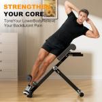 SIRHOME Adjustable Hyperextension Bench for Core Workouts