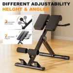 SIRHOME Adjustable Hyperextension Bench for Core Workouts