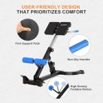 Foldable Adjustable Roman Chair for Core Strength