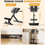 SIRHOME Adjustable Hyperextension Bench for Core Workouts