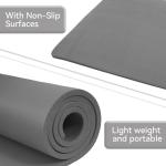 BalanceFrom GoYoga 1/2" Thick Exercise Mat, Gray