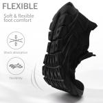 All Black Lightweight Slip-On Athletic Tennis Shoes