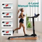 Serenelife Foldable Incline Treadmill with Bluetooth