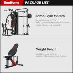 SunHome Multifunction Home Gym System with Weight Stack