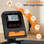 Quiet Recumbent Exercise Bike with LCD Display