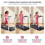 HevGlrm Portable Walking Pad Treadmill with Incline