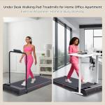 HevGlrm Portable Walking Pad Treadmill with Incline