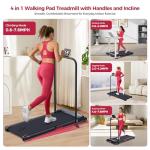 Portable Walking Pad Treadmill with Handle Bar