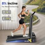 Portable Foldable Treadmill with Incline and Handle