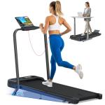 Compact Foldable Treadmill with Incline and Handle