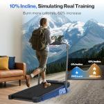 Compact Foldable Treadmill with Incline and Handle