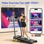 Portable Foldable Treadmill with Incline and Handle