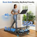 Compact Foldable Treadmill with Incline and Handle