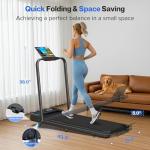 Compact Foldable Treadmill with Incline and Handle