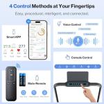 Compact Foldable Treadmill with Incline and Handle