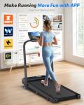Compact Foldable Treadmill with Incline and Bluetooth