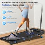 Compact Foldable Treadmill with Incline and Handle