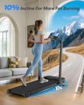 Compact Foldable Treadmill with Incline and Bluetooth