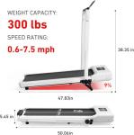 DeerRun Foldable Walking Pad Treadmill for Home