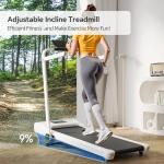 DeerRun Foldable Walking Pad Treadmill for Home