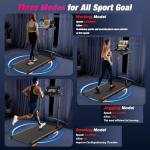 Compact Walking Pad Treadmill with Desk Station