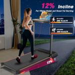 Compact Walking Pad Treadmill with Desk Station