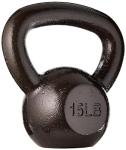 Amazon Basics 15 lb Cast Iron Kettlebell