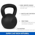 Yes4All 15 lb Solid Cast Iron Kettlebell