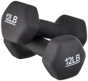 Amazon Basics 12 Pound Neoprene Dumbbell Weights
