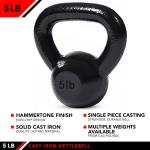 5 LB Cast Iron Kettlebell Weights by JFIT