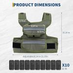 Adjustable 45 lbs Weighted Vest for Training