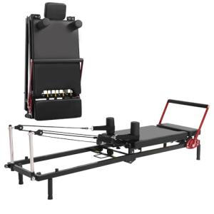 Foldable Pilates Reformer Machine for Home Gym