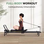 Foldable Pilates Reformer Machine with Dual Resistance