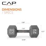 20 lb CAP Barbell Cast Iron Hex Dumbbell