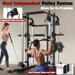 Multifunctional Smith Machine and Power Cage Rack