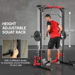 Soozier Power Cage Smith Machine for Home Gym
