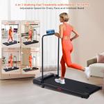 SUOUER Portable Walking Pad Treadmill with Handle